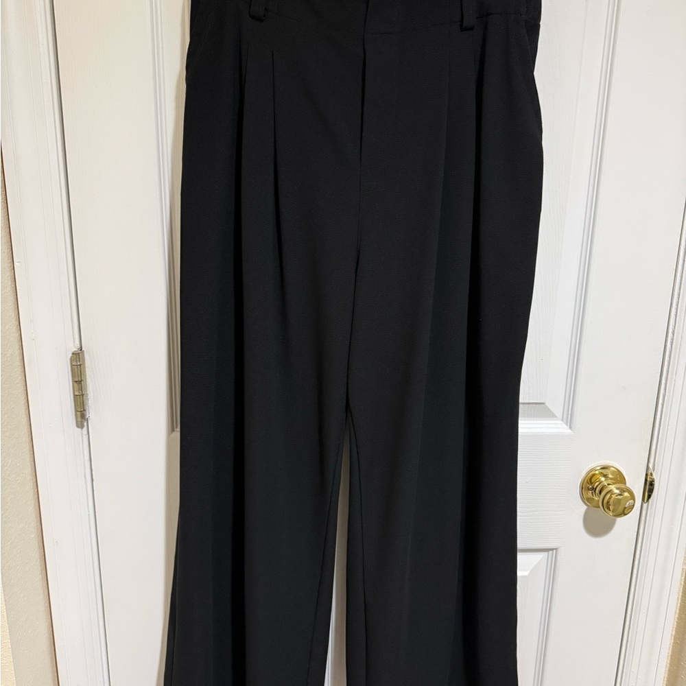 HALARA Style Black Wide Leg Women's Pants